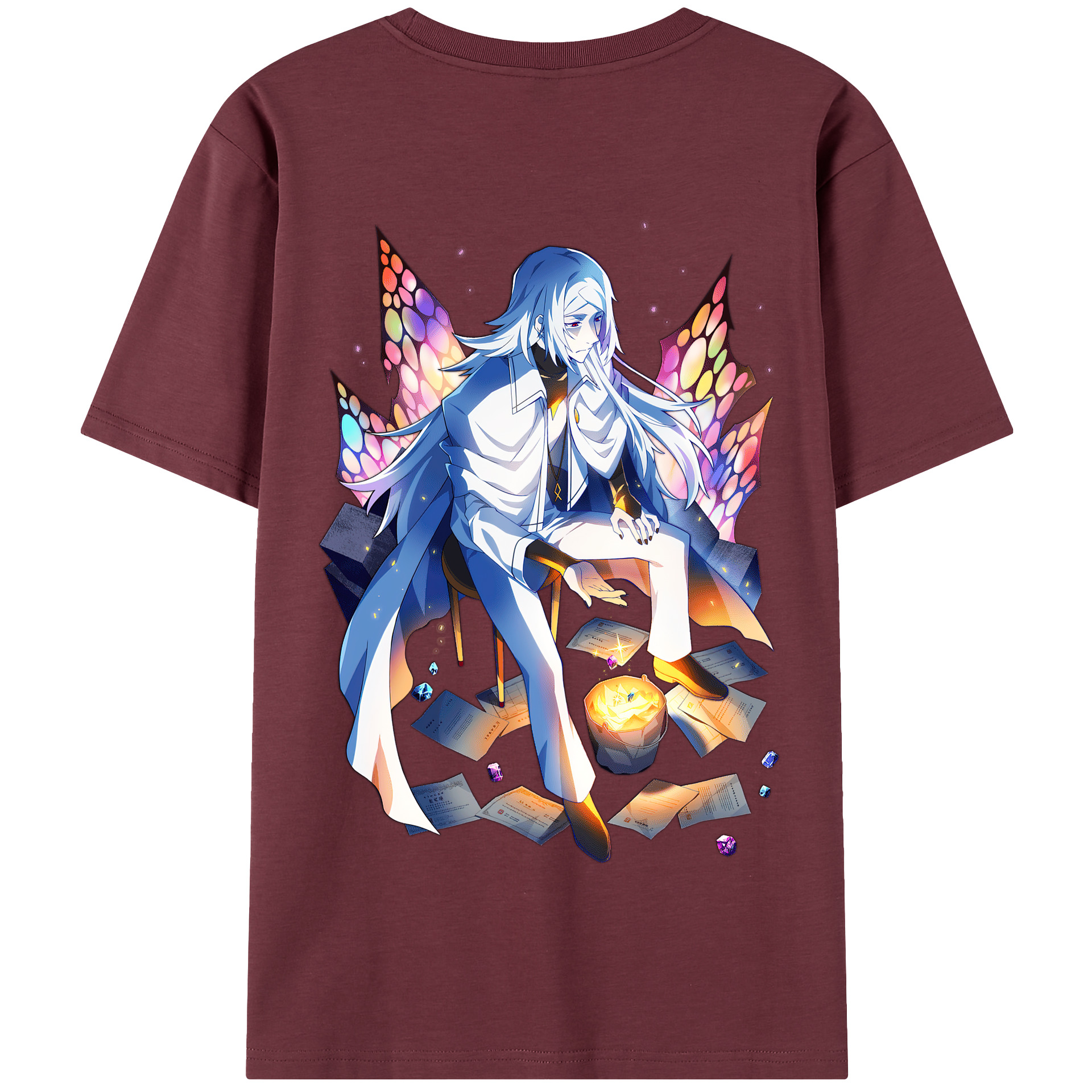 （画像用） 文豪ストレイドッグス Bungo Stray Dogs 綿100％半袖Tシャツ（背面プリント）